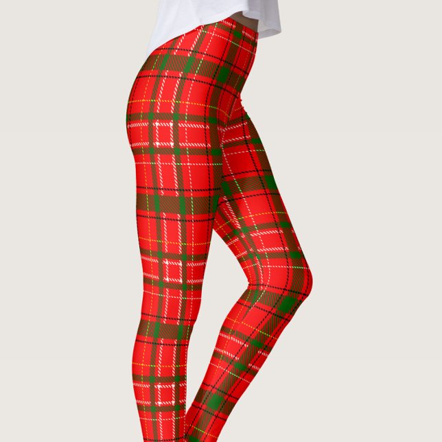 Leggings Design de Motif de Noël Tartan rouge (Créateur téléchargé)
