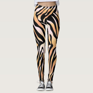 Leggings Design d'impression de peau de tigre 