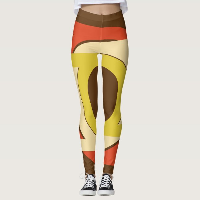 Leggings Design d'inspiration Retro Golden Ratio. (Devant)