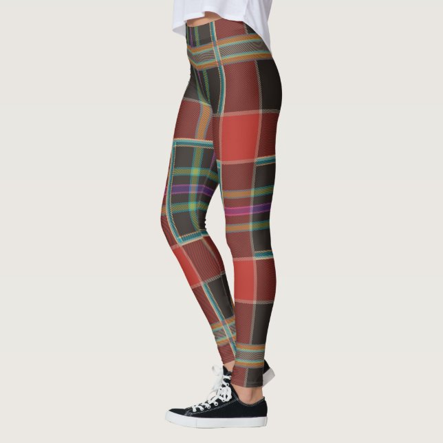 leggings design écossais classiques (Gauche)
