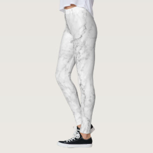 Leggings Design en pierre de marbre blanc et gris