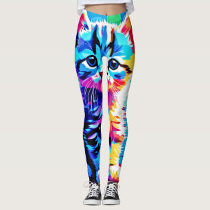 Leggings Design Kitten coloré