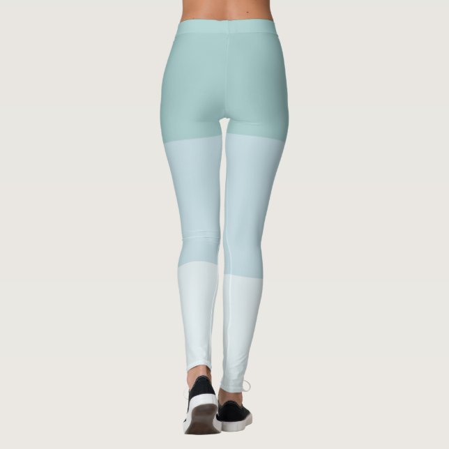 Leggings Design moderne Blue Green Modèle élégant Pastel (Dos)