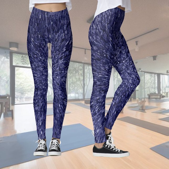 Leggings Design moderne et chic en bleu foncé, effet paille (Créateur téléchargé)