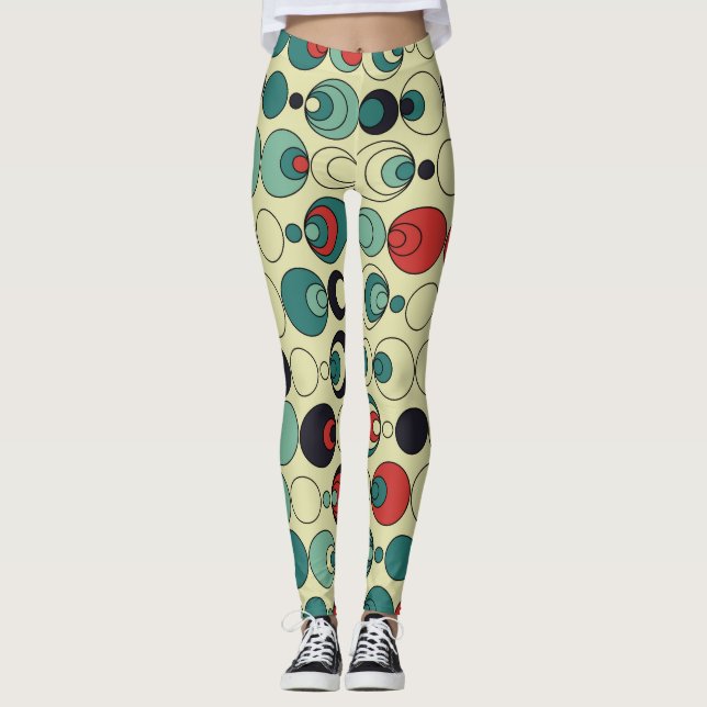 Leggings Design motif Abstrait géométrique et transparent. (Devant)