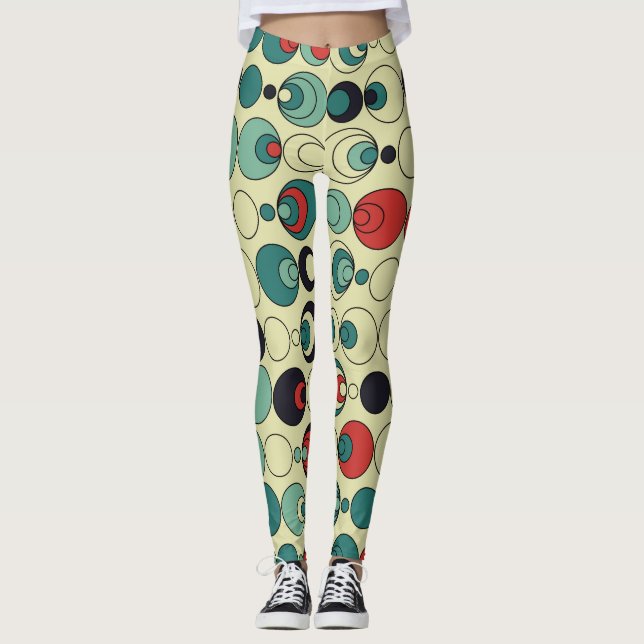 Leggings Design motif Abstrait géométrique et transparent. (Devant)