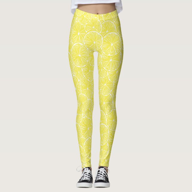 Leggings Design motif de tranches de citron (Devant)