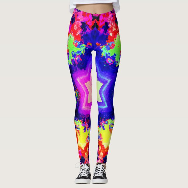 Leggings Design Motif moderne coloré (Devant)