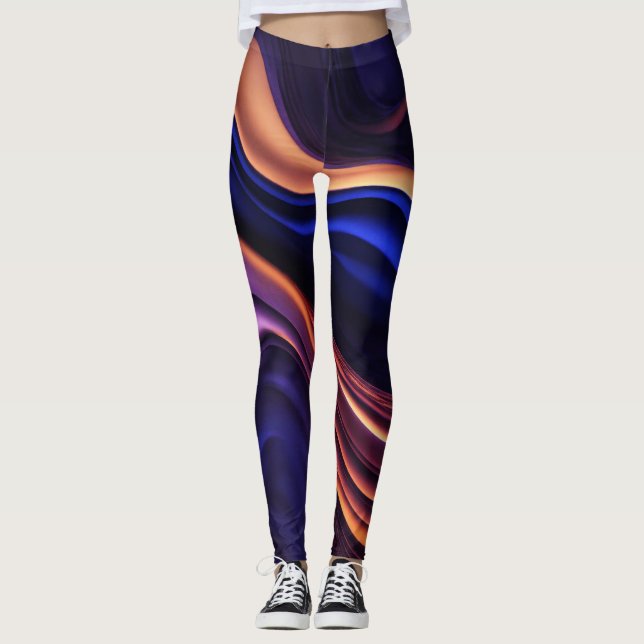 Leggings Design Motif sportif multicolore (Devant)