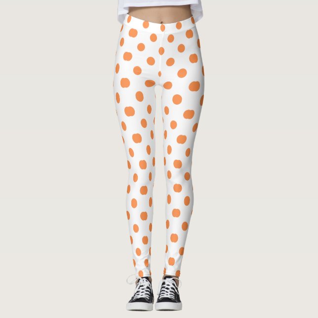 Leggings Design orange pointillé (Devant)