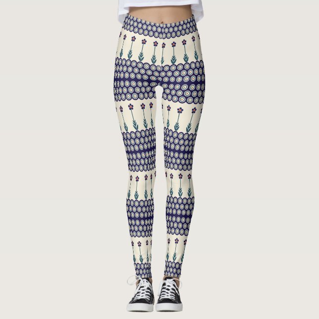 Leggings Design polonais de céramiques traditionnelles (Devant)