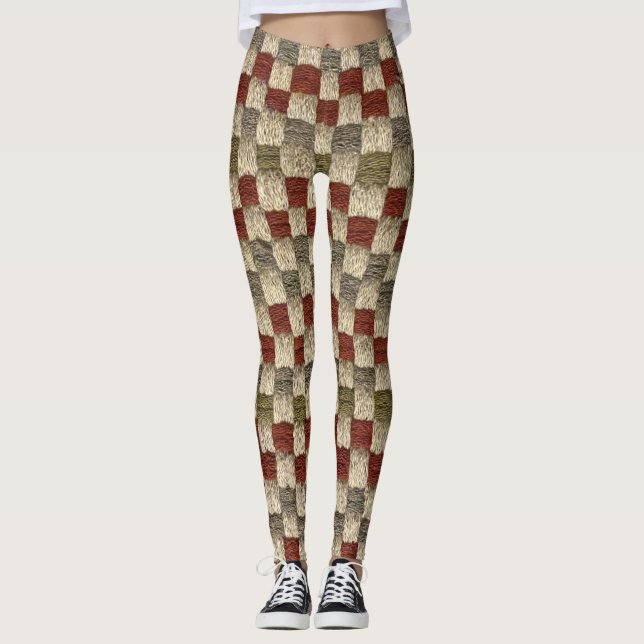 Leggings Design Retro À damiers Potholder (Devant)
