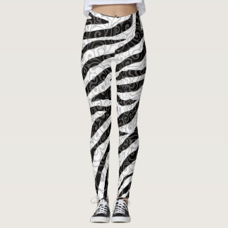Leggings Design tourbillonnant Zebra