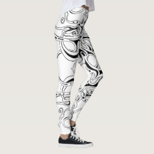 Leggings Design tribal de Black and White Empire