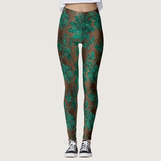 Leggings Design Turquoise Velvet Series 3 (Devant)