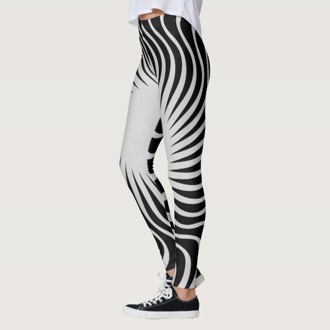 Leggings Design unique de motif zèbre magnifique (Gauche)