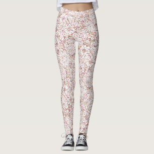 Leggings Design vintage rose pâle
