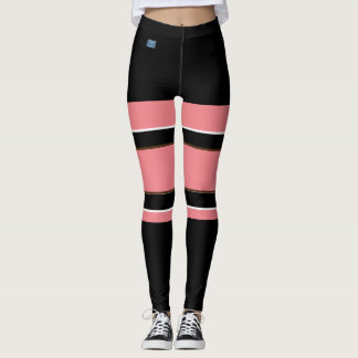 Leggings Désignation des empreintes (Peach Black) RFPMDesig