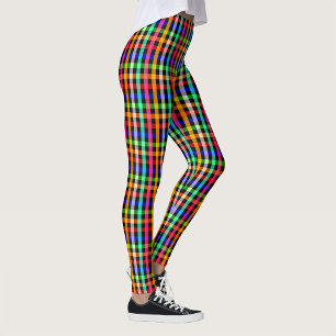 Leggings Dessin à carreaux vichy coloré et vibrant