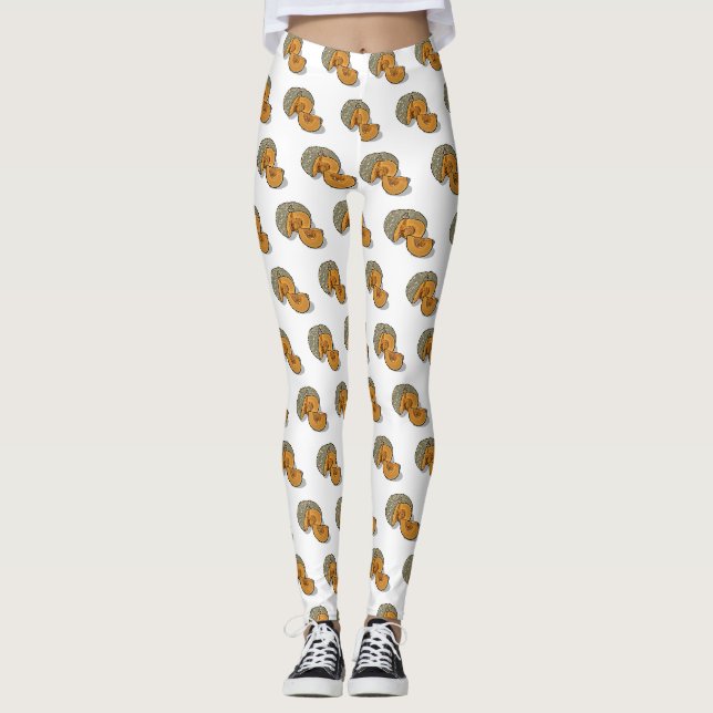 Leggings dessin animé citrouille (Devant)