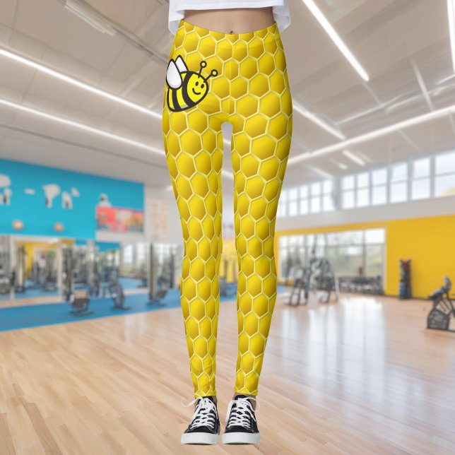 Leggings Dessin animé d'abeille (Créateur téléchargé)