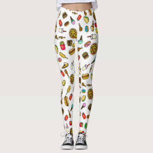 Leggings dessin animé Fast Food
