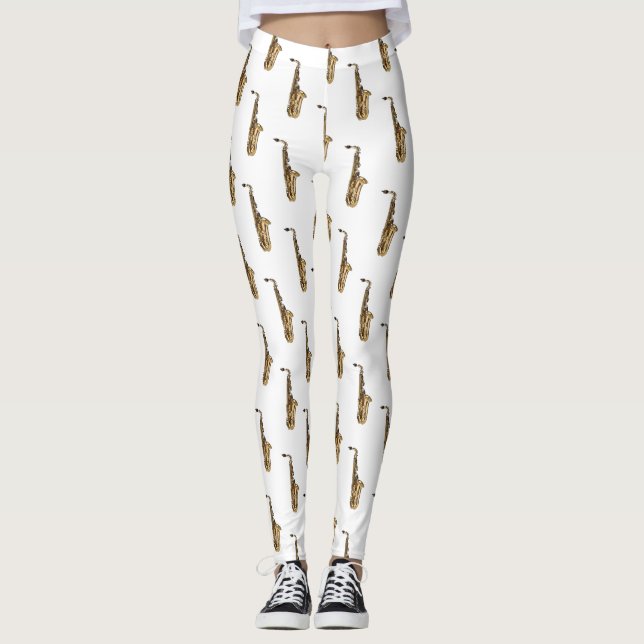 Leggings dessin animé saxophone (Devant)
