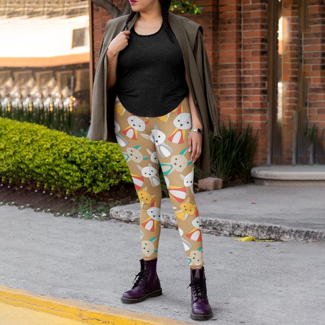 Leggings Dessin coloré Fox (Créateur téléchargé)