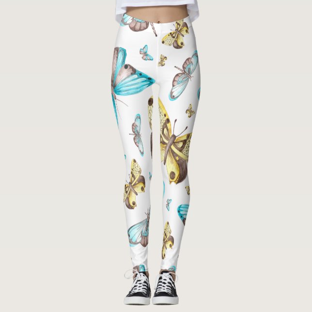Leggings Dessin d'art papillon (Devant)