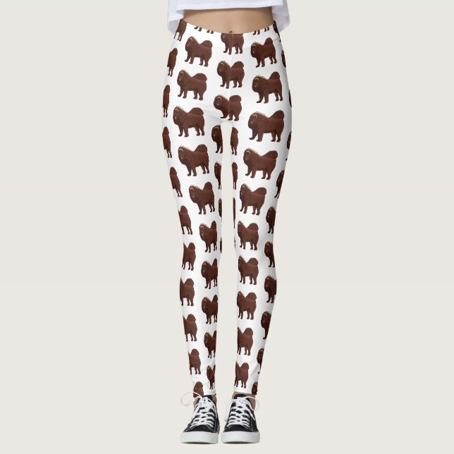 Leggings dessin de Chien Tibétain Mastiff (Devant)