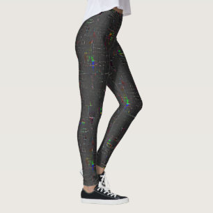 Leggings Dessin de couleur rustique dans l'obscurité noctur