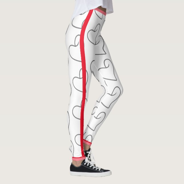 Leggings Dessin de forme de cœur élégant (Droite)