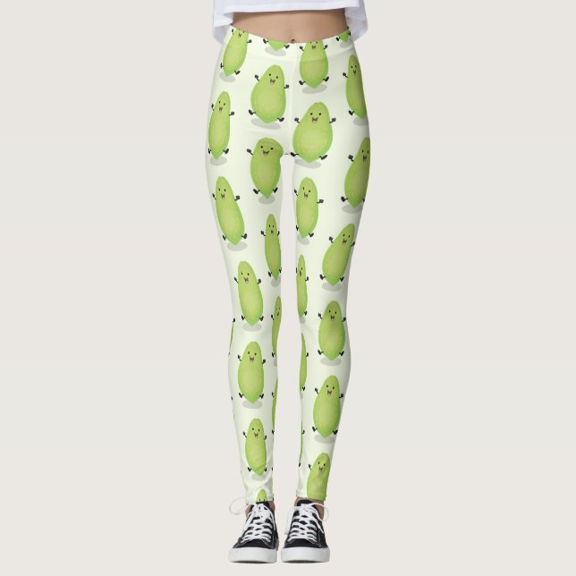 Leggings dessin de la patte papaye de Cute kawaii (Devant)