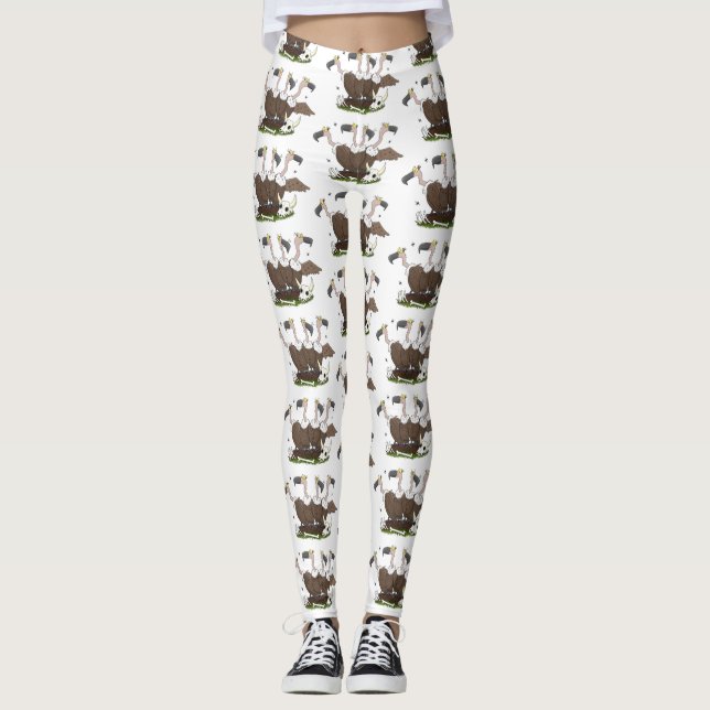 Leggings Dessin de l'humour vautours drôle (Devant)