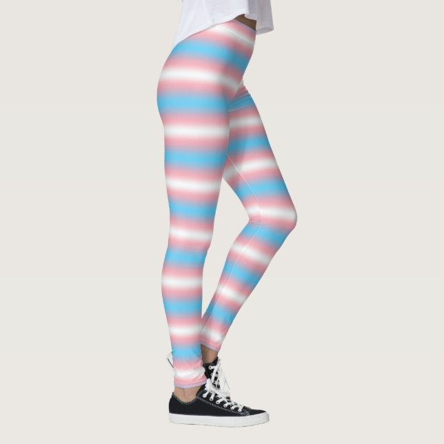Leggings Dessin de motif de drapeau de fierté transgenre  (Droite)
