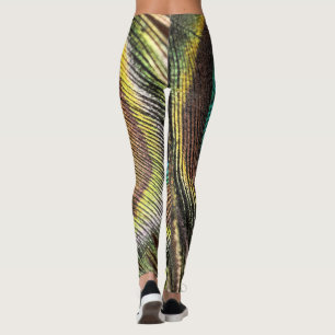 Leggings dessin de paon
