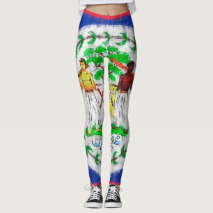 Leggings dessin de peinture à l'huile de Belize