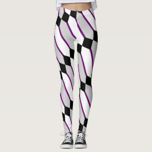Leggings Dessin du drapeau de la fierté asexuelle par EelKa