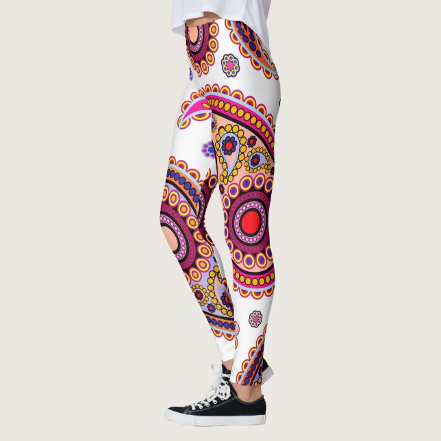 Leggings Dessin élégant de Paisley  (Gauche)
