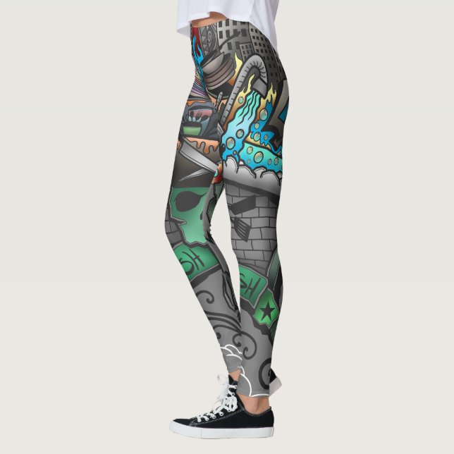 Leggings Dessin Graffiti pour lave-vaisselle (Gauche)