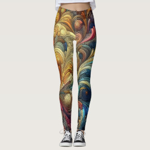 Leggings Dessin Pastel Abstrait Bio Bubbly coloré