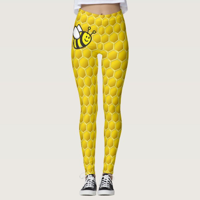 Leggings Dessin sur les abeilles (Devant)