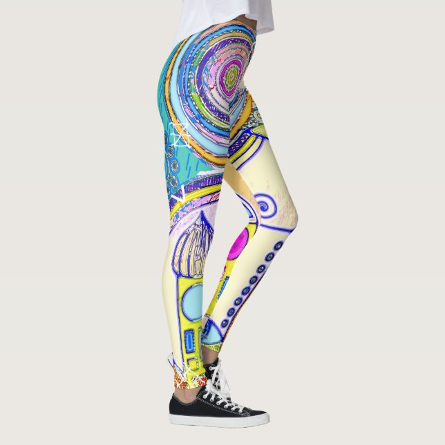 Leggings Dessiné à la main par EDDArt - Venez ensemble 8 (Droite)