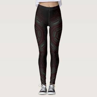 Leggings Dessins abstraits MODERNES en mosaïque gris-noir