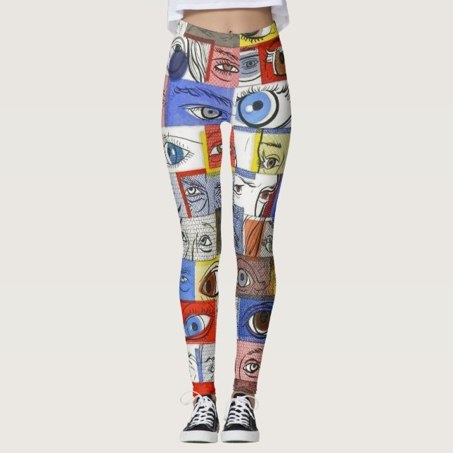 Leggings Dessins sauvages d'amusement et uniques fous de (Devant)