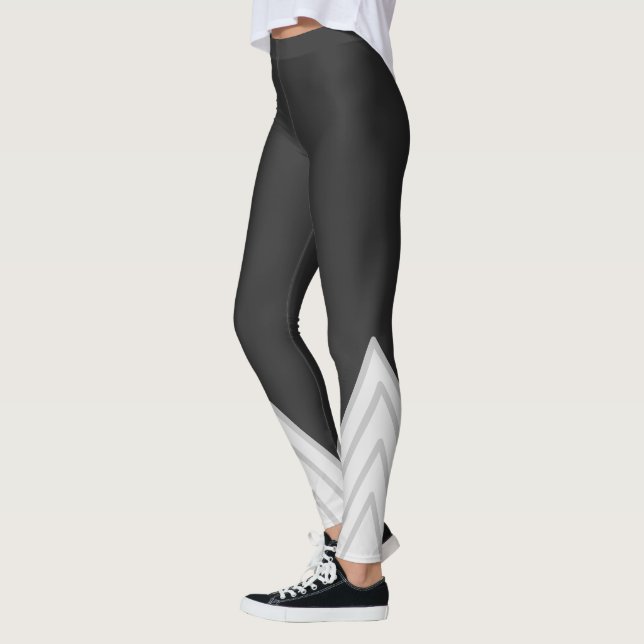 Leggings Détails Blanc Gris Carbone (Gauche)