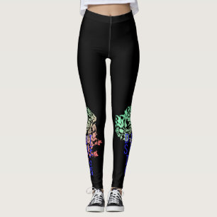 Leggings Deutsche Doggen blumig