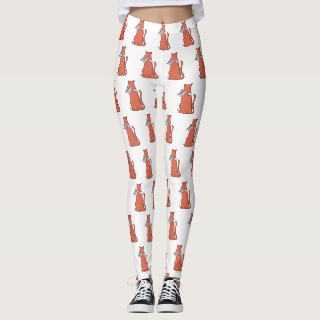 Leggings Deux chats s'unissent en amitié (Devant)