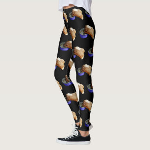 Leggings Deux Cochons De Guinée Brown Et Blancs,
