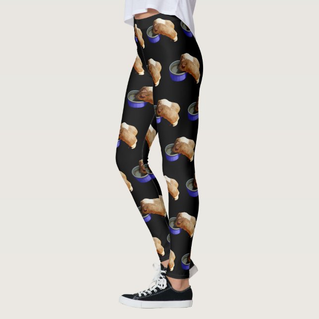 Leggings Deux Cochons De Guinée Brown Et Blancs, (Gauche)